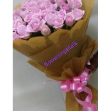 50 Pink Bunch With 2 Layer Brown Paper Packaging